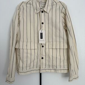 Stone Island Beige Striped Men's Jacket